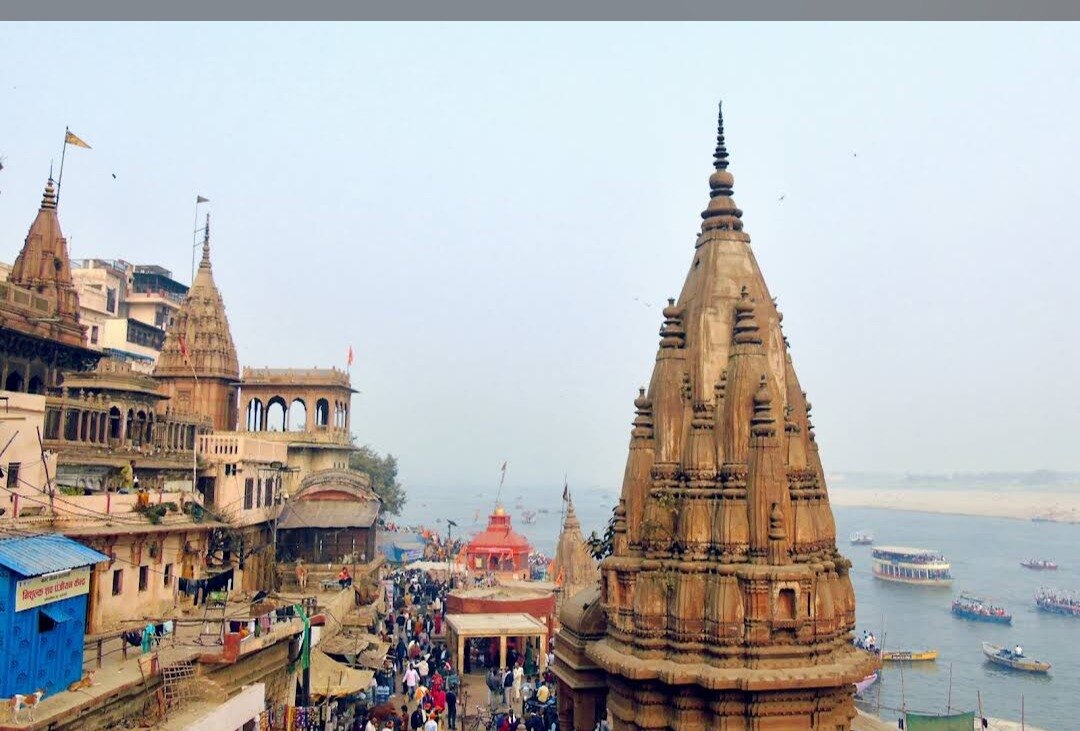 Kashi Vishwanath above the Ganga